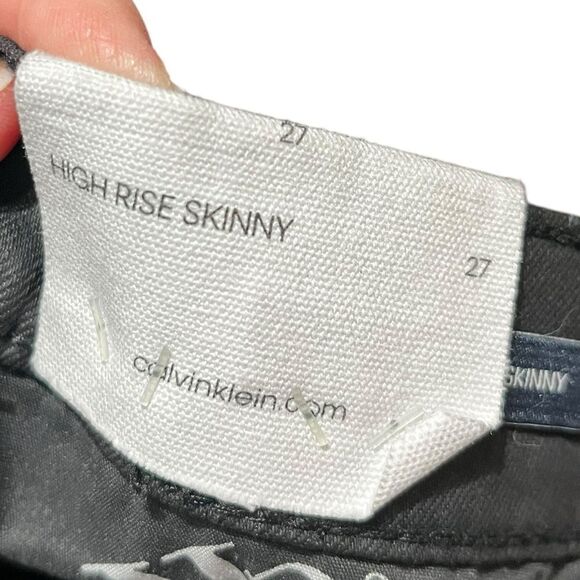 Calvin Klein Jeans Women’s High Rise Skinny Black Pants, Size 27 - Picture 10 of 10